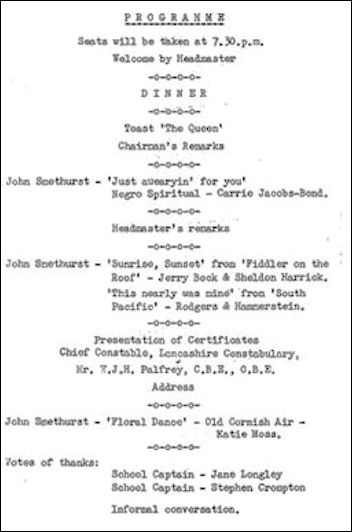 3rd Presentation Dinner, 1970