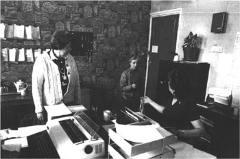 Winton High Secretary's Room. 1987